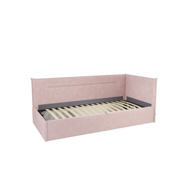 Тахта с орт. основанием + ПМ Альба 900х2000 нежно-розовый (велюр)