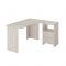 Угловой стол, 1200 ? 1300 ? 770 мм, правый угол, цвет нельсон/белый