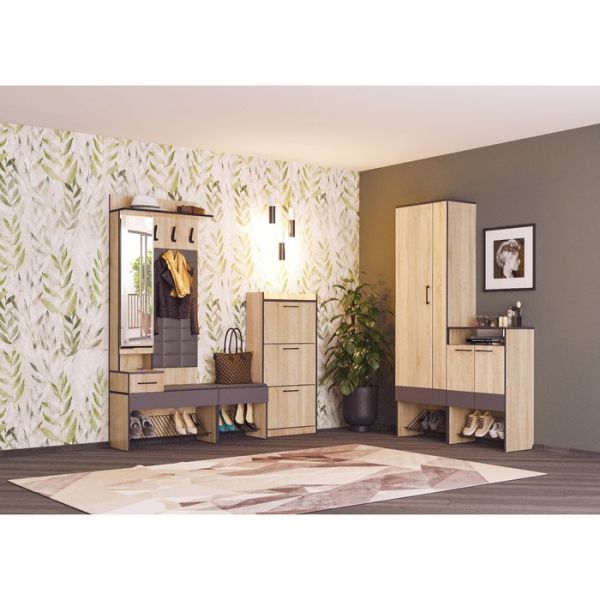 Обувной шкаф «Эльза 63», 600 ? 250 ? 1230 мм, цвет дуб сонома