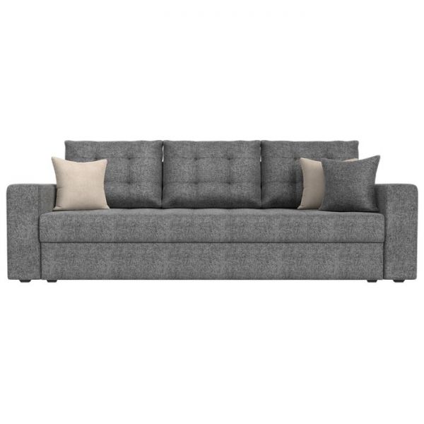 Диван прямой «Ливерпуль», механизм еврокнижка, рогожка, цвет серый