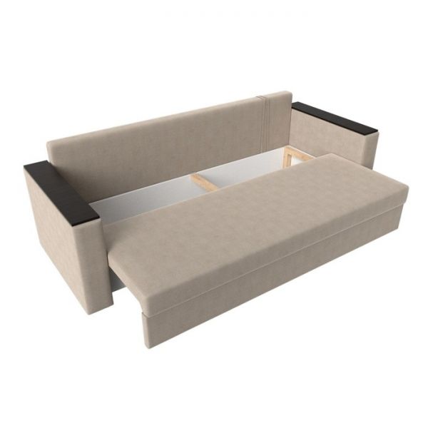 Диван прямой «Атланта лайт», без стола, еврокнижка, рогожка, цвет бежевый