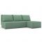 Угловой диван «Алиса», еврокнижка, бельевой ящик, ткань велюр, цвет vital aloe