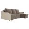 Угловой диван «Монако», механизм еврокнижка, велюр, цвет бежевый / коричневый