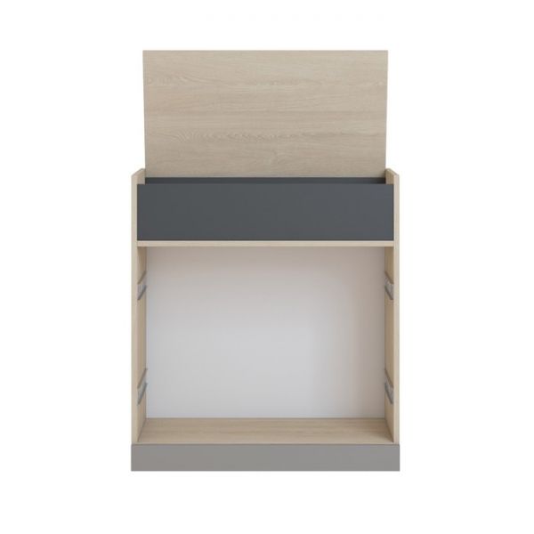 Комод «Тиволи», 750 ? 446 ? 824 мм, 2 ящика, дуб сонома / глиняный серый / графит серый