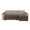Угловой диван «Монако», механизм еврокнижка, рогожка, цвет бежевый / коричневый