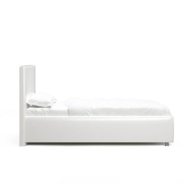 Кровать «Алькасар» с ПМ, 140 ? 200 см, ортопедическое основание, экокожа, взбитые сливки