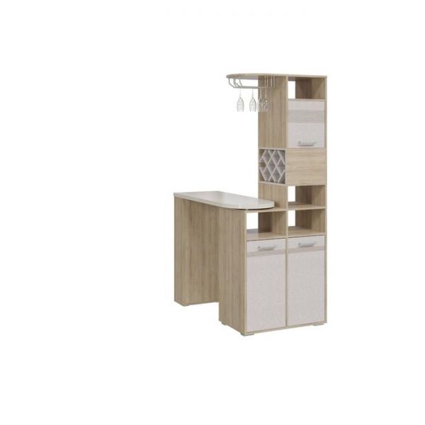 Шкаф перегородка двухсторонний "БАРС" 1590*450*2000 Дуб ривьера/Лен