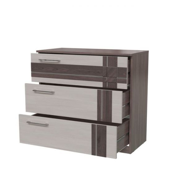 Комод с тремя ящиками ПРЕЗЕНТ Бодега темный/светлый
