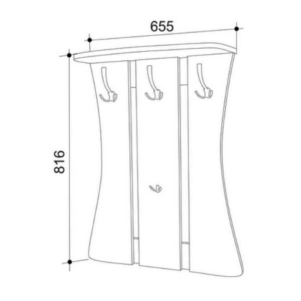 Вешалка Уют-1 Дуб млечный