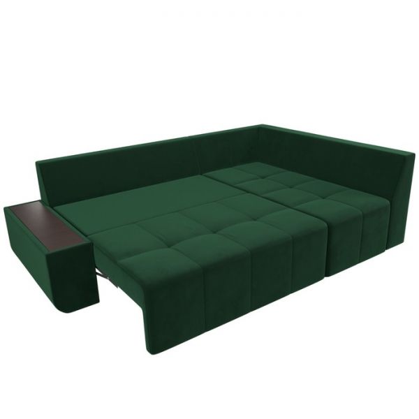 Угловой диван «Амадэус», правый угол, велюр, цвет бежевый