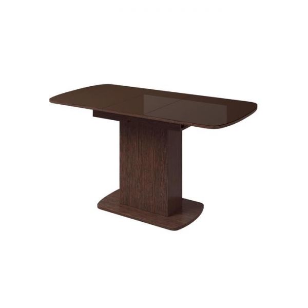 Стол раздвижной "Соренто-2" 1103/1423х703 стекло Шоколад глянец/венге