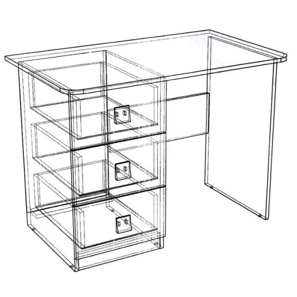 Стол компьютерный «Умка», 1000 ? 600 ? 750 мм, цвет белый