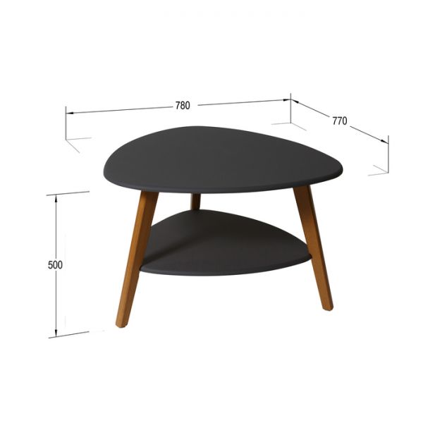 Стол журнальный «Бруклин», 770 ? 780 ? 500 мм, цвет графит