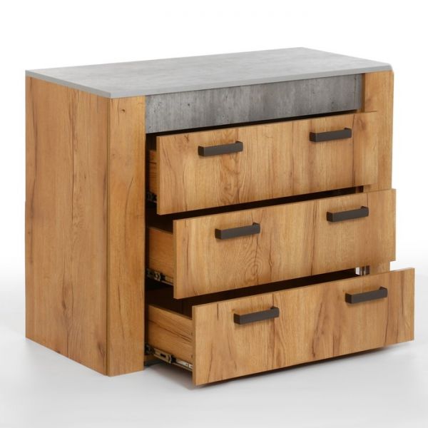 Комод Франк 1030х460х826 крафт/метрополитан грей