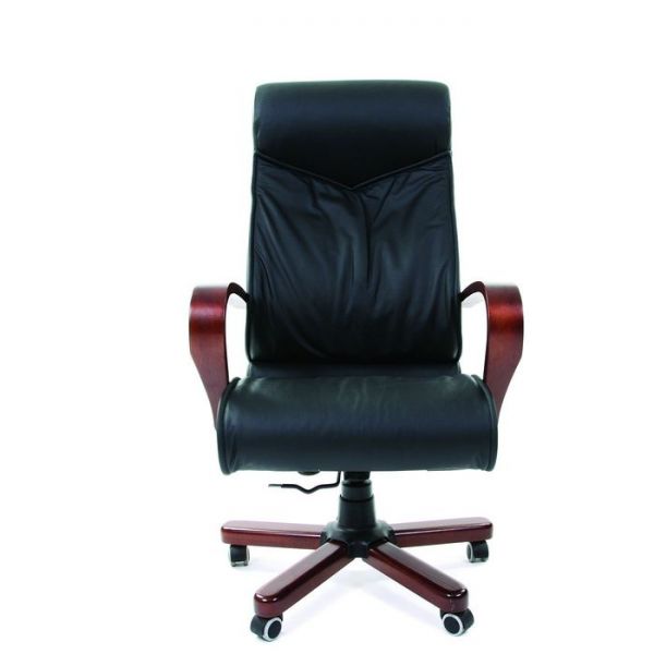 Кресло руководителя Chairman 420 WD натуральная кожа черная