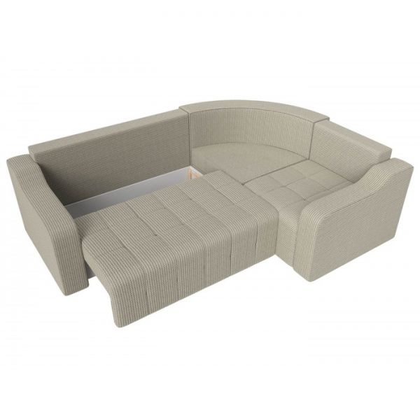 Угловой диван «Кембридж», механизм еврокнижка, рогожка, цвет бежевый