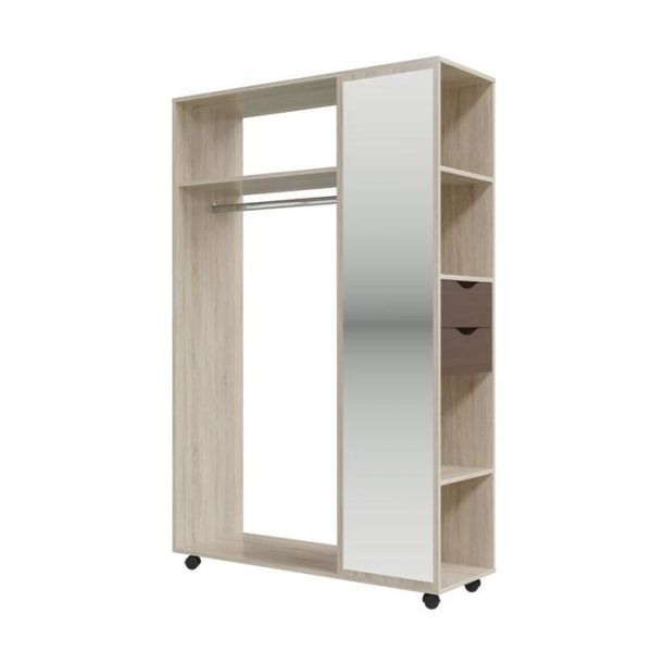 Шкаф Стайл открытый 1150х440х1780 дуб сонома/Венге