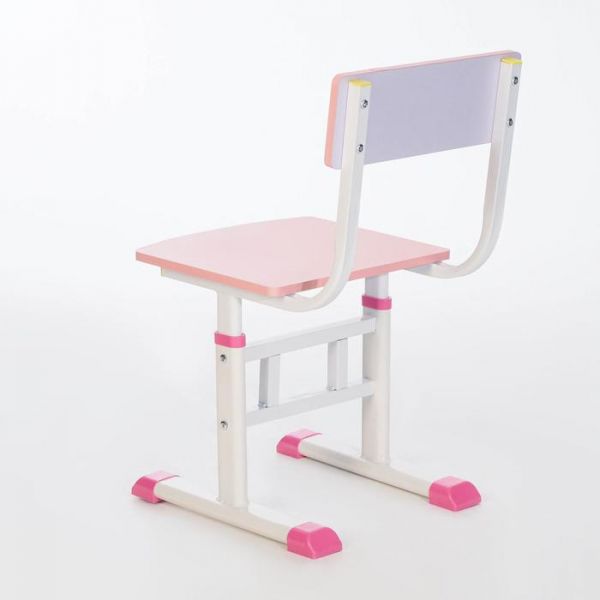 Растущая парта со стулом T22, розовая, ростовая группа №3-4
