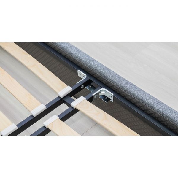 Кровать Илона, 1800х2000, ортопедическое осн+ПМ, Ролан/Серый