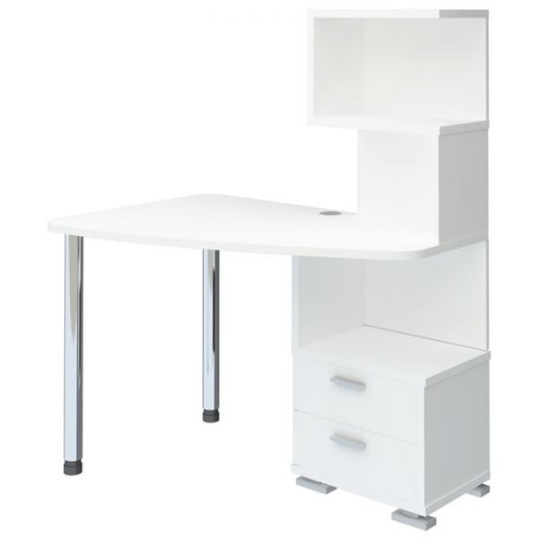 Стол СКМ-60, угол левый, 1200 ? 780 ? 1450 мм, цвет белый жемчуг