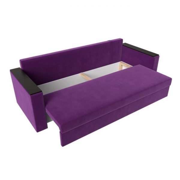 Диван прямой «Атланта лайт», без стола, еврокнижка, микровельвет, цвет бежевый