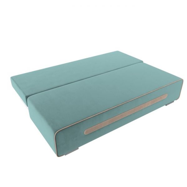 Прямой диван «Приам», механизм еврокнижка, велюр, цвет бежевый