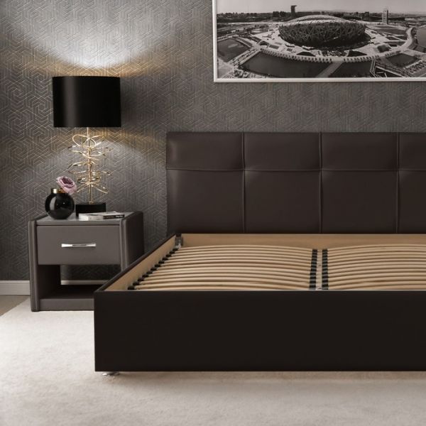 Кровать «Птичье гнездо» с ПМ, 1400х2000, ортопедическое основание, цвет коричневый