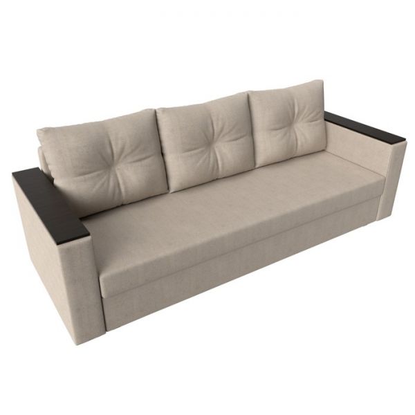 Диван прямой «Атланта лайт», без стола, еврокнижка, рогожка, цвет бежевый