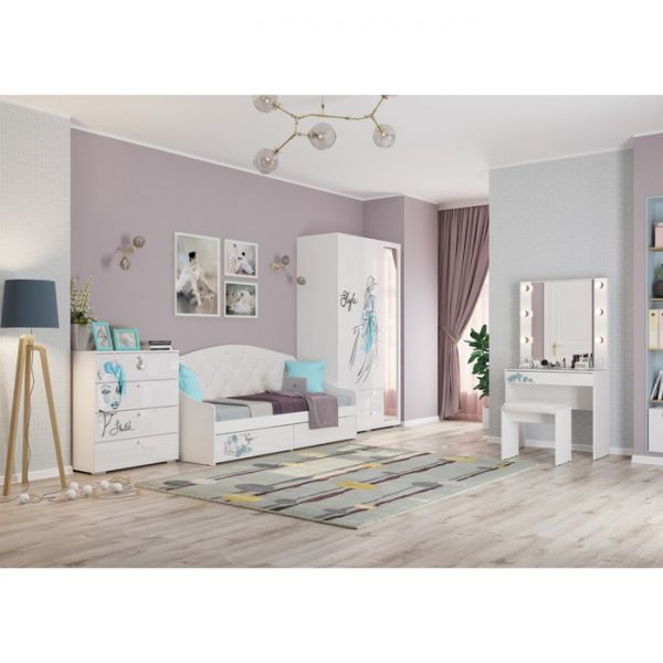 Пуф Гламур, 480х348х453, Белый глянец