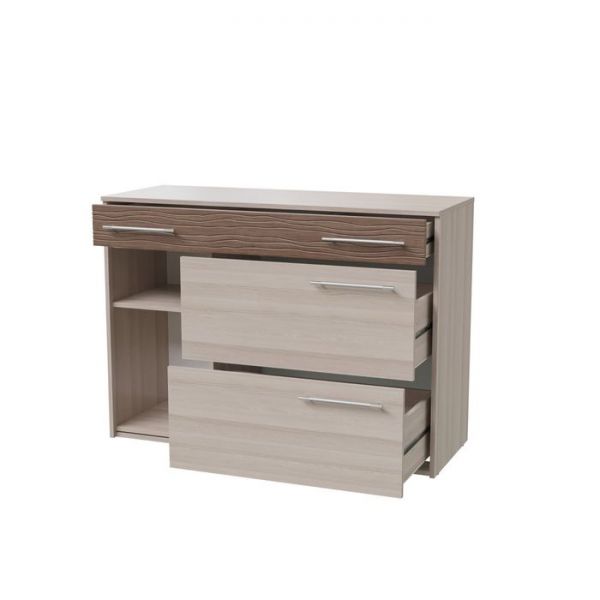 Комод ДЖОРДАН 1200х445х880 Ясень шимо светлый МДФ яс.тем