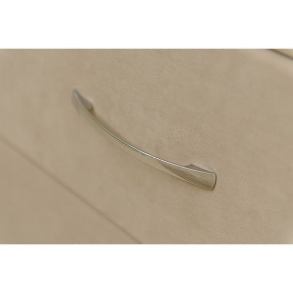 Комод «Алеро», 3 ящика, прозрачное стекло, велюр, цвет бежевый velutto 04