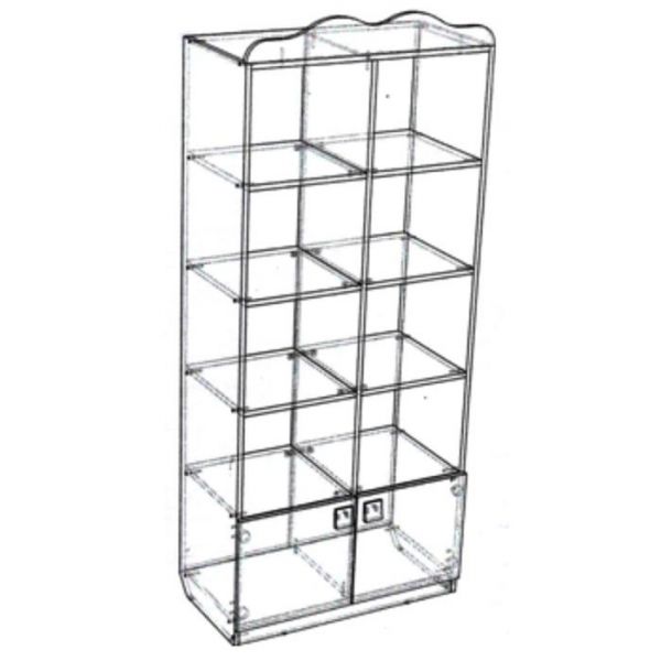 Стеллаж «Принцесса», 800 ? 420 ? 1900 мм, цвет дуб сонома