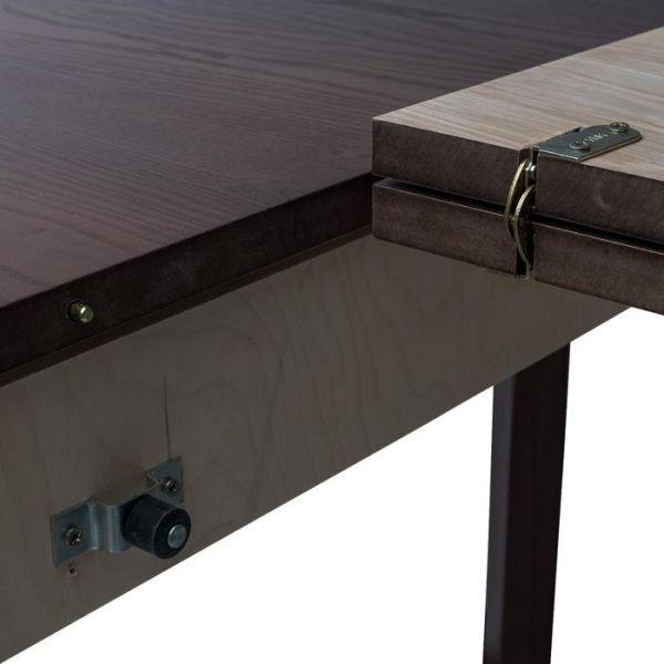 Стол раздвижной Leset Говард 1Р, венге 1000/1400х1000х765