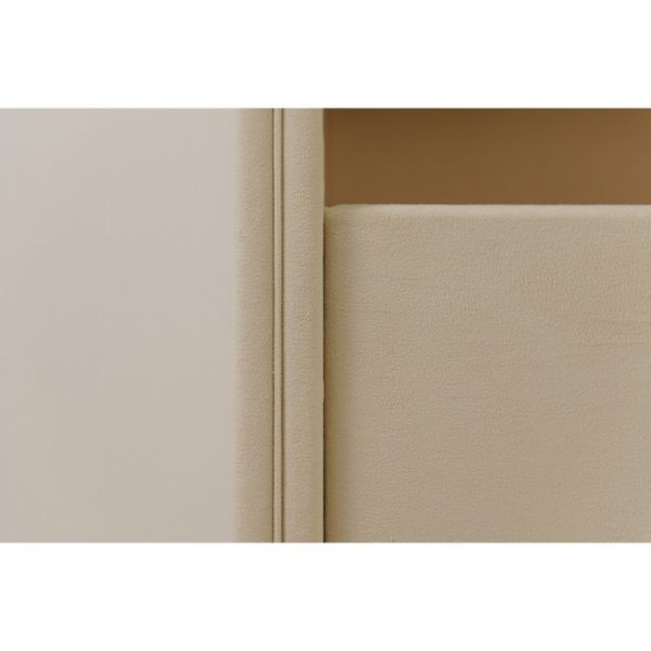 Тумба «Алеро», широкая с дверцей, прозрачное стекло, велюр, цвет velutto 01