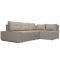 Угловой диван «Амадэус», правый угол, рогожка, цвет бежевый