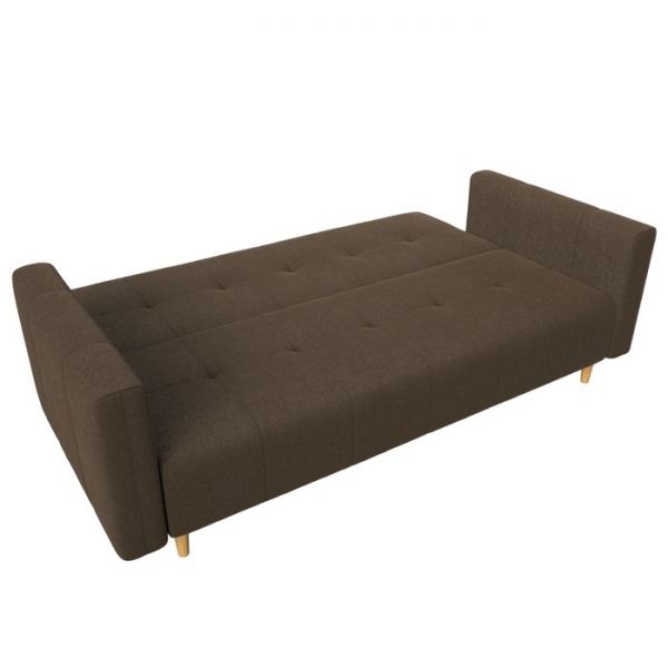 Прямой диван-книжка «Вест», механизм книжка, рогожка, цвет бежевый