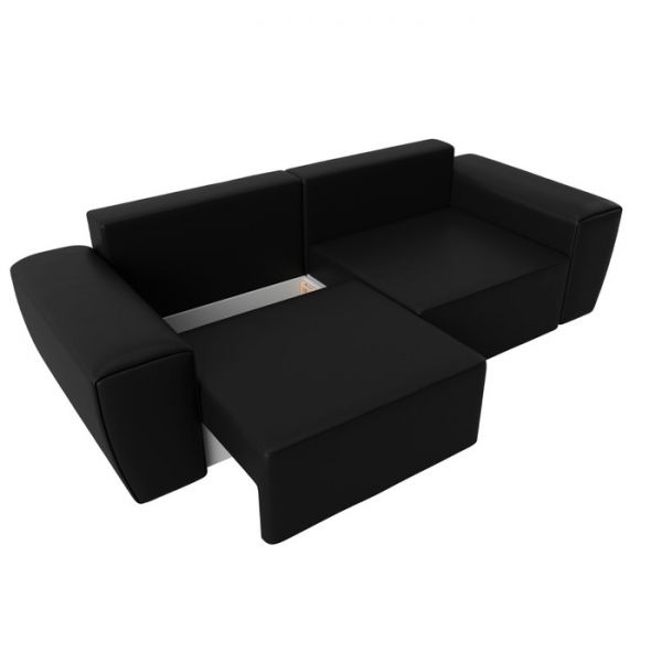 Прямой диван «Беккер», механизм еврокнижка, экокожа, цвет бежевый