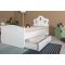 Кровать Алиса с ящиками 11.24, 1938х868х1003, с/м 1900*800, Белый/Ясень ваниль