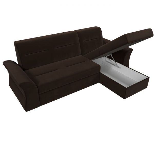 Угловой диван «Клайд», механизм дельфин, микровельвет, цвет бежевый