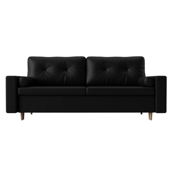 Диван прямой «Белфаст», механизм пантограф, рогожка, цвет серый