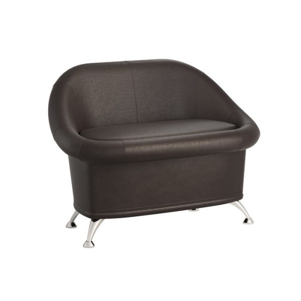 Диван «ОРИОН», 1100 ? 700 ? 800 мм, обивка кожзам ECO тёмно-коричневый