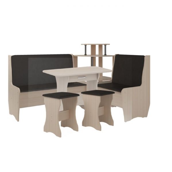 Кухонный уголок Трапэзи ТЕССЕРА 1582х1182х990 PUNTO-коричневый /Дуб Девонширский