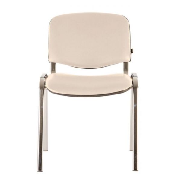 Стул для персонала и посетителей BRABIX ИЗО Iso CF-001, хромированный каркас, кожзам синий