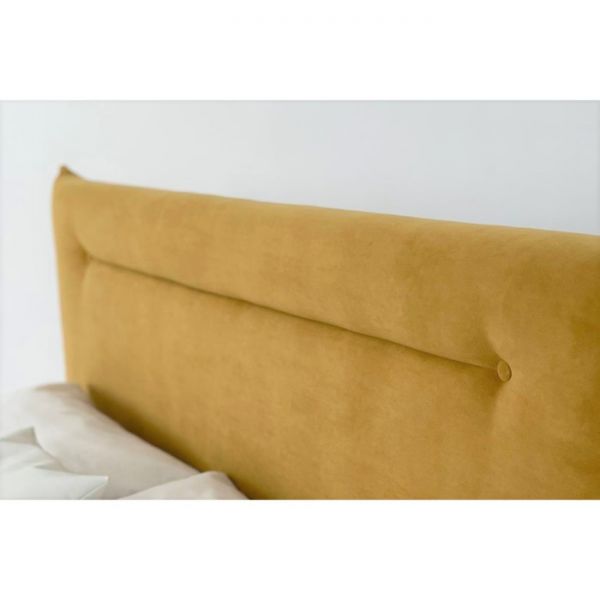 Кровать Альба с орт. основанием + ПМ 1600х2000 медовый (велюр)