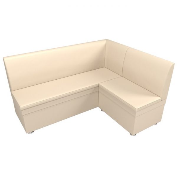 Кухонный угловой диван «Уют», экокожа, цвет бежевый