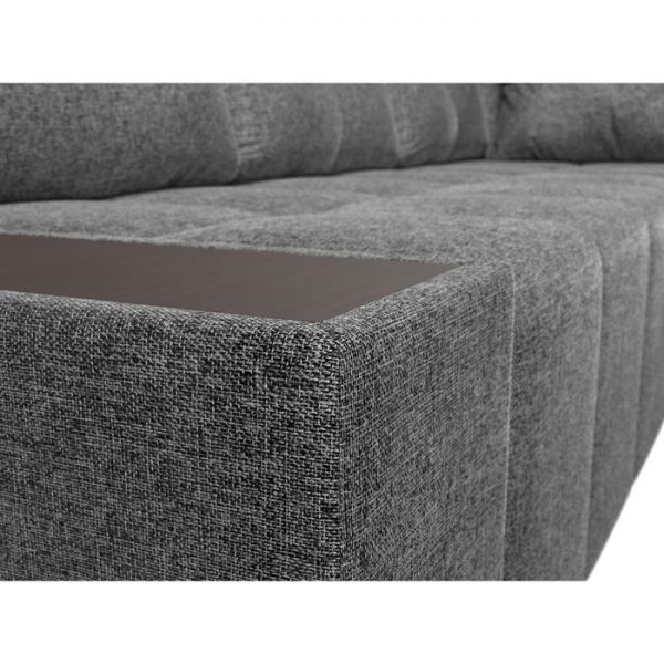 Угловой диван «Амадэус», правый угол, рогожка, цвет бежевый