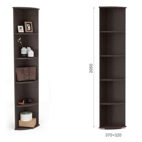 Прихожая «Виола», комод и зеркало, шкаф угловой, стеллаж угловой, цвет венге / дуб сонома