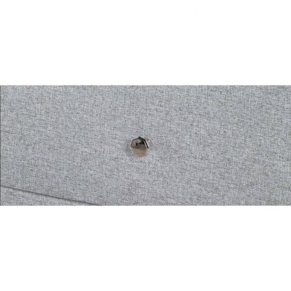 Комод «Люнетта», 3 ящика, 750 ? 505 ? 760 мм, рогожка, стекло, цвет серый