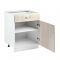 Шкаф напольный с 1 ящиком Комфорт 600х580х820 Сосна Аланд/Белый