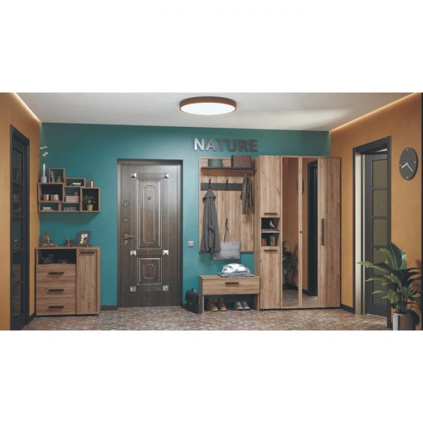 Шкаф для обуви Nature 73, 300 ? 400 ? 2113 мм, цвет дуб табачный craft